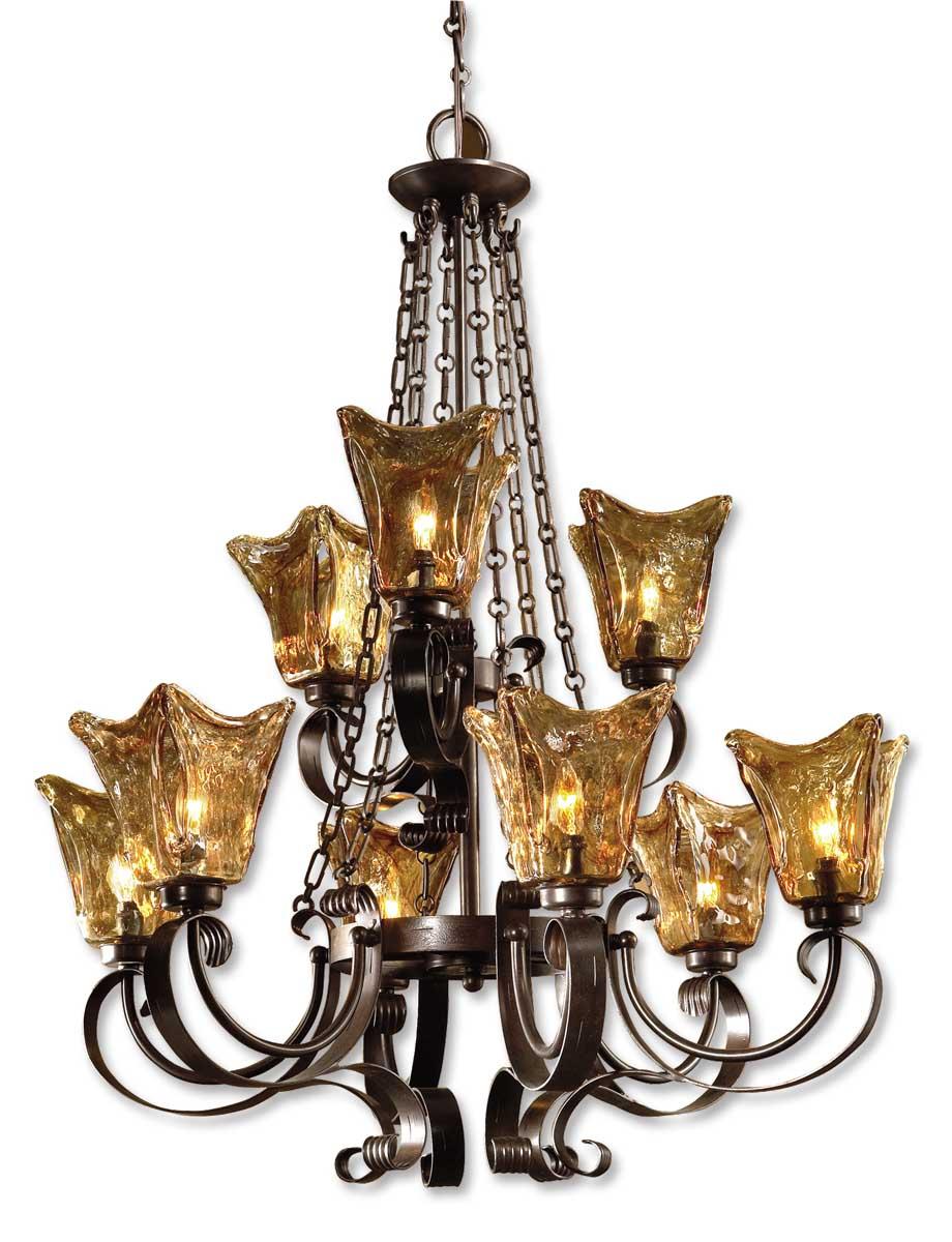 Uttermost Lighting Fixtures Chandeliers Vetraio 9Light Chandelier